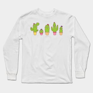 Cute flowering cactuses Long Sleeve T-Shirt